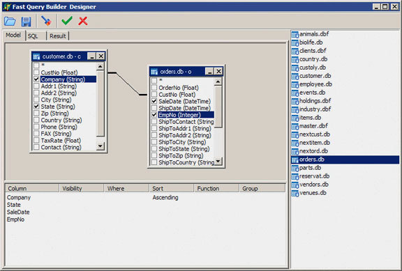 FastQueryBuilder Screenshot